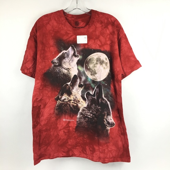 Wolf Face NWT The Mountain 100/% Cotton Kid/'s T-Shirt